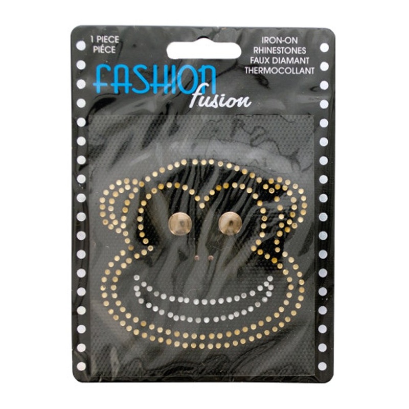 Rhinestone Monkey Iron On Transfer
