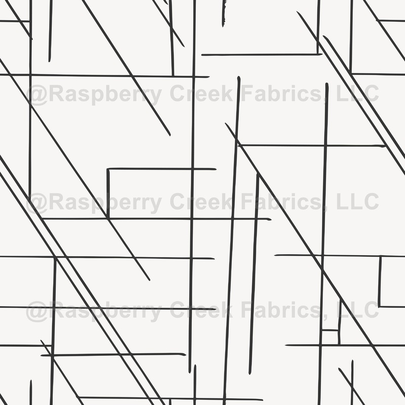 Stunning versatile, two color unique hand drawn line design. Black and White