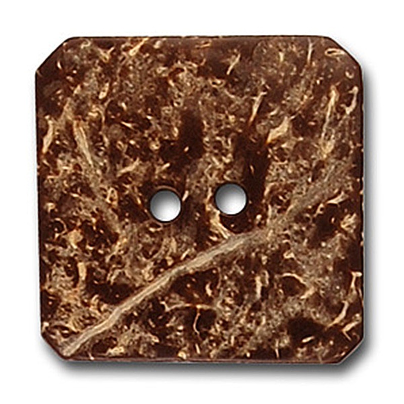1" Squared Coconut Button