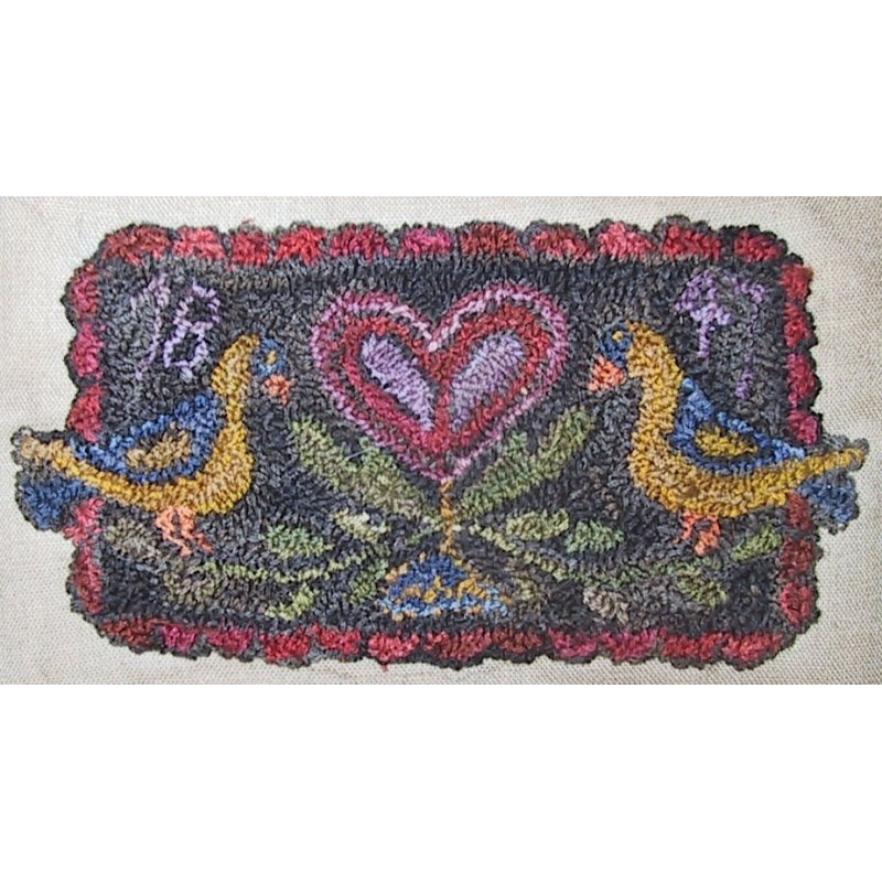 Goldfinch Hearts - #307 - Punch Needle Paper or Digital Pattern