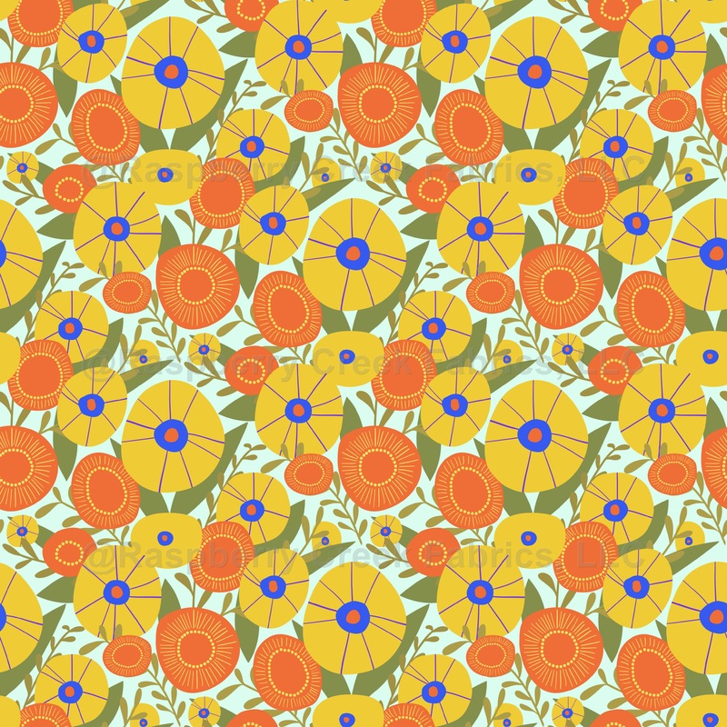 Sunny Mix in Light Mint Green, Small Scale