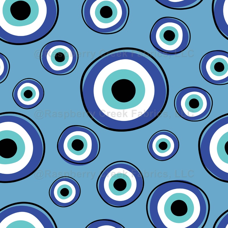 Turkish Eye, Evil Eye Pattern, Greek Eye, Nazar Pattern, Blue, Black