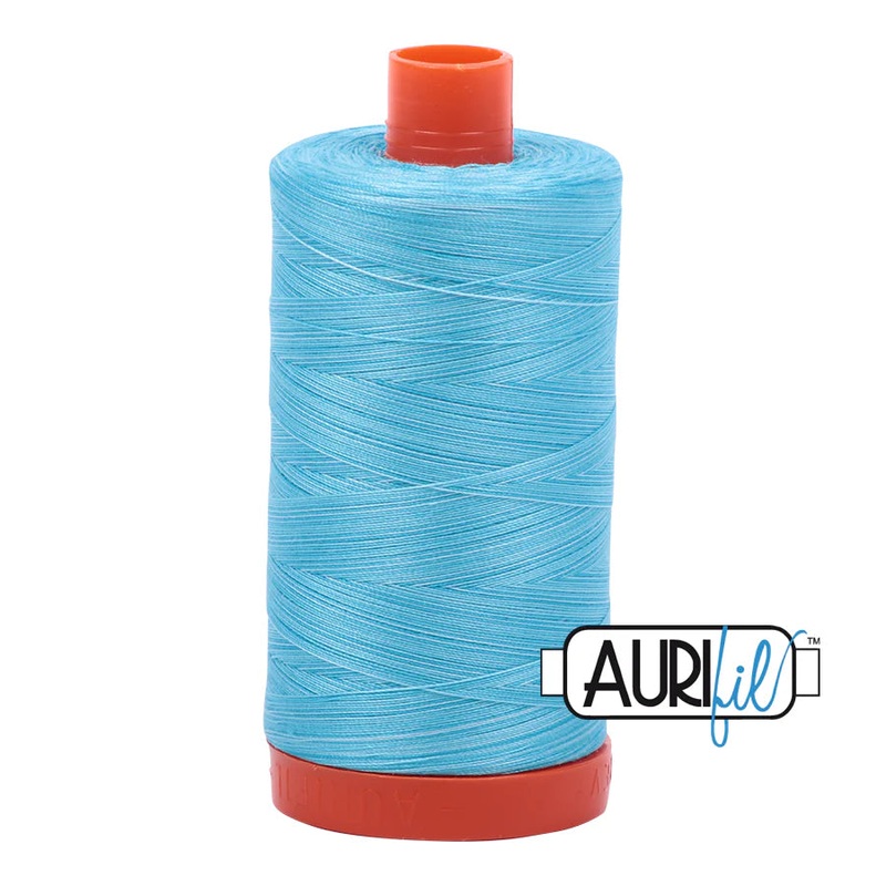 Aurifil Cotton Mako 50wt Thread 1422 yards - Variegated Baby Blue Eyes #4663