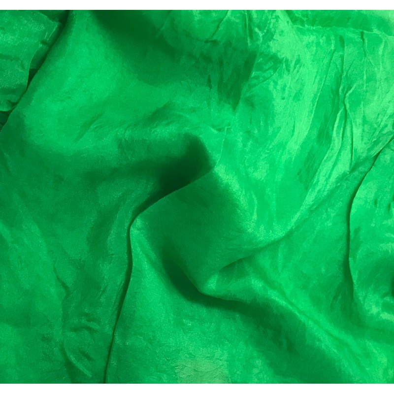 Bright Kelly Green - Hand Dyed Silk Habotai