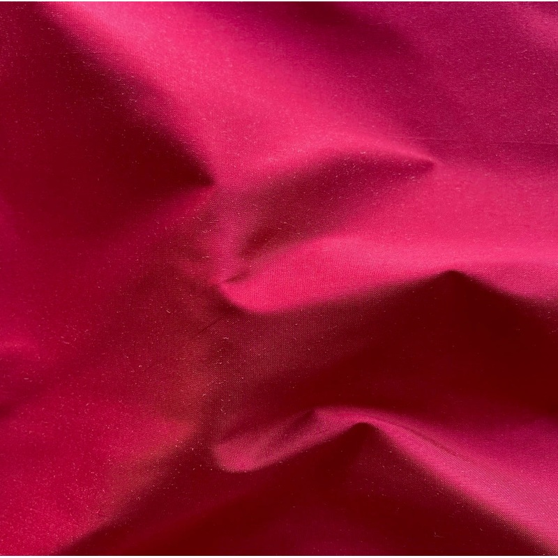 Crisp Ruby Red Silk Taffeta (Made in India)