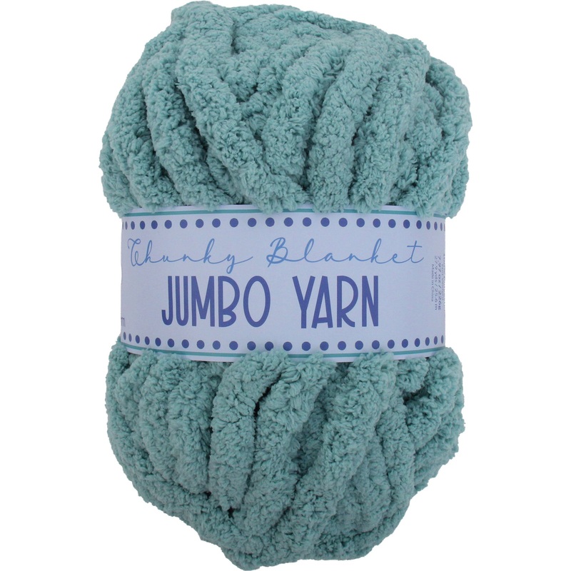 Jumbo Blanket Yarn - Teal Chunky Chenille Yarn for Hand Crochet and Knitting