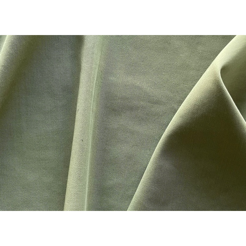 Light to Mid-Weight Delectable Deep Celery Wool Twill (Made in Italy)