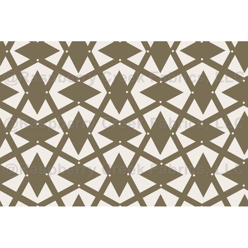 Modern Harlequin Diamond in greenish brown -geometric pattern