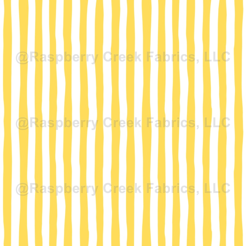 Yellow & White Wonky Stripes