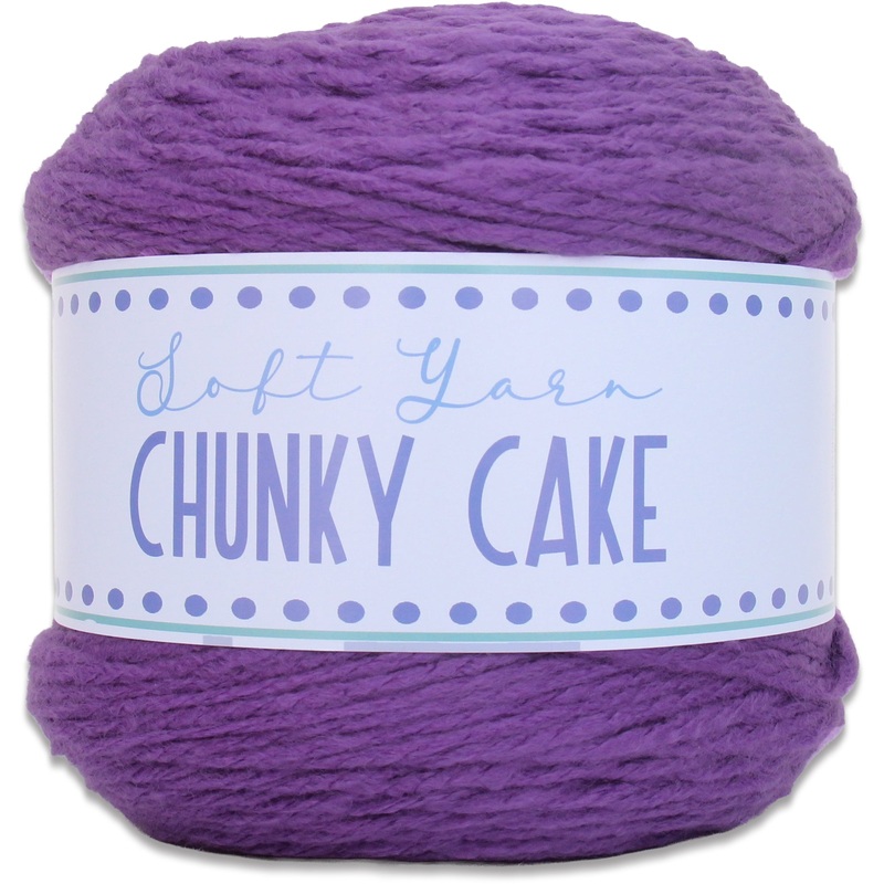 Chunky Yarn Big Cake - Purple, 300g (316 Yards) Thick Super Bulky #6
