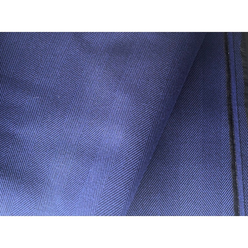 Rich Sapphire Double-Faced Water-Resistant Twill Wool Coating