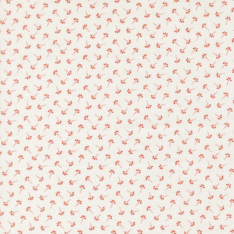 Summers End Dandelion Wisps Persimmon Yardage by Fig Tree & Co for Moda Fabrics | 35438 26
