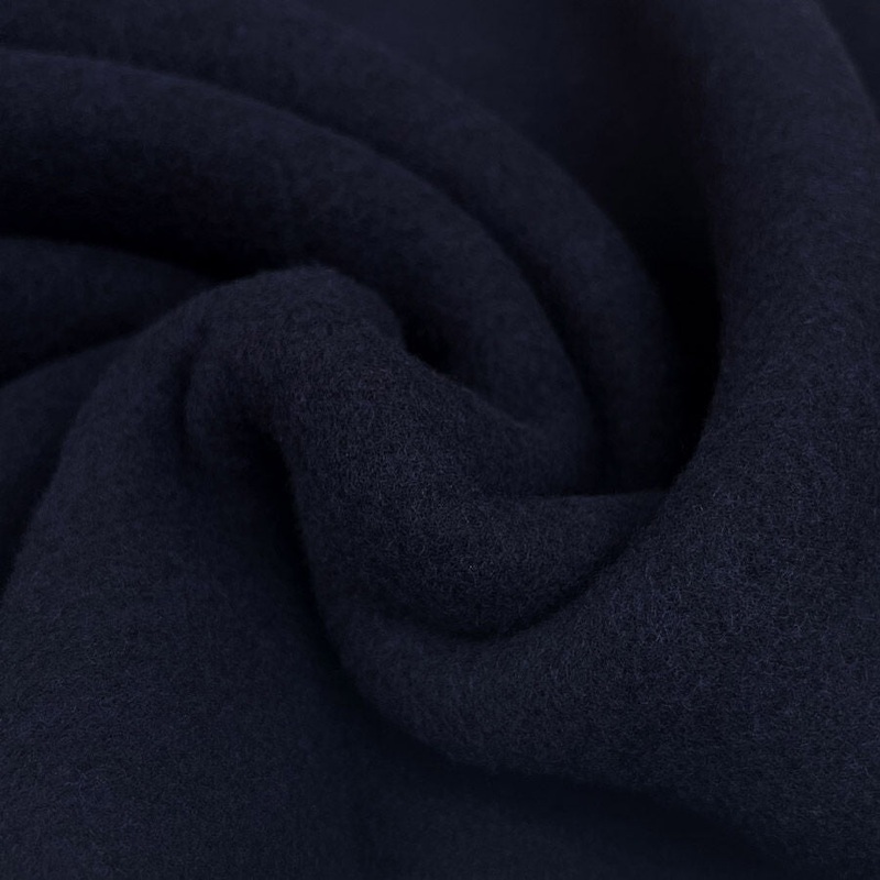 Remnant - 100% Wool Fleece - Navy (0.4m)