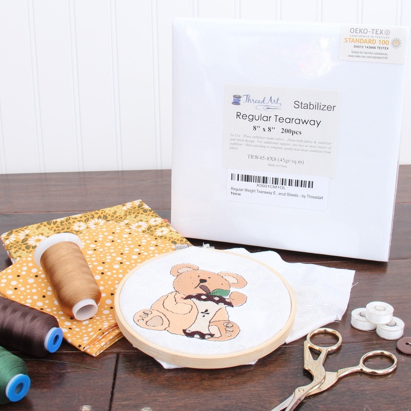 Regular Tearaway Embroidery Stabilizer - 8x8 200 Precut Sheets