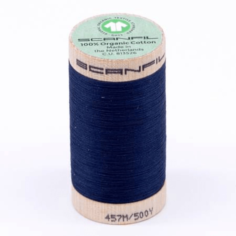 Scanfil Organic Cotton Thread 50wt Solid 500yd Poseidon