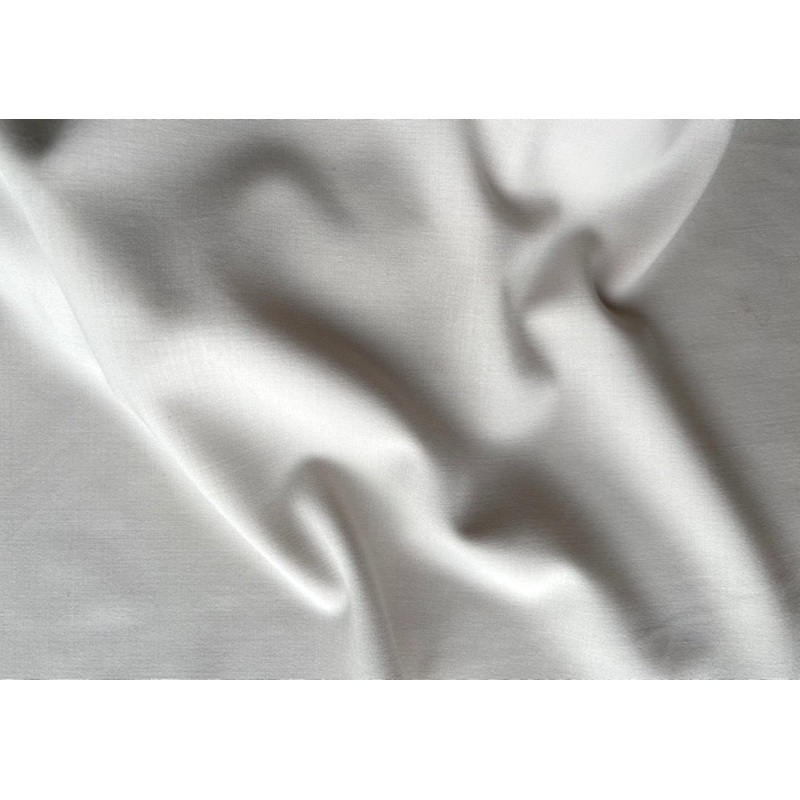 Light-Weight Overcast Cloud White Stretch Wool (Made in Italy)