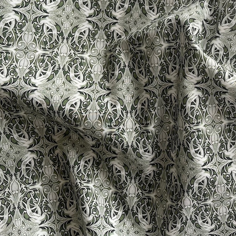 Pewter Green Liberty of London Tana Cotton Lawn (Made in Italy)