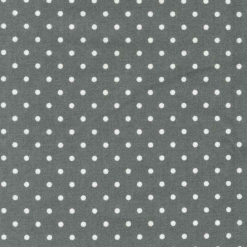 Robert Kaufman Cozy Cotton Flannel | White Dots on Grey (1/8" Dots)