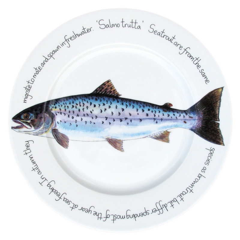 Sea Trout 30cm Flat Rimmed Plate