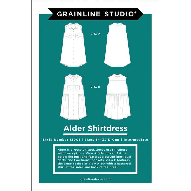 Alder Shirtdress by Grainline Studio - Sizes 14 - 32 D Cup