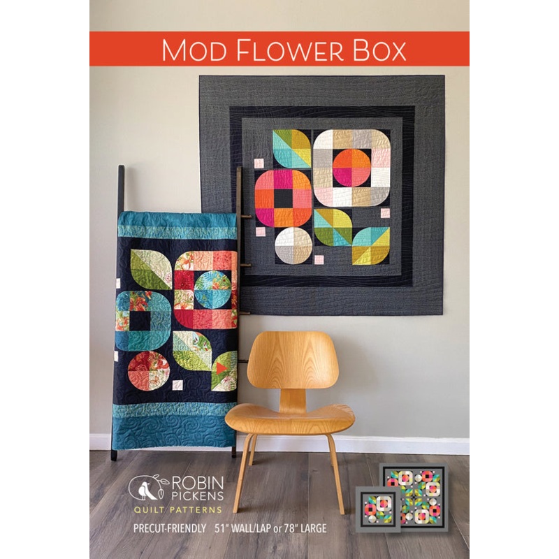 Mod Flower Box Quilt Pattern by Robin Pickens
