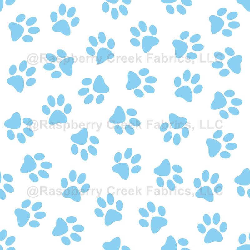 Pattern Of Paws, Dog Paws, Cat Paws, Baby Blue Paws
