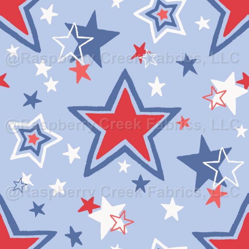 Red White and Blue Stars - Patriotic Summer Starburst - American Holiday // Freedom Festivities