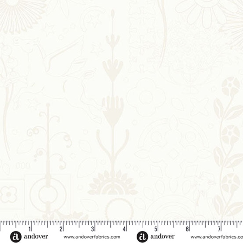 Sun Print Whisper Quilt Fabric by Alison Cameo - Cream
