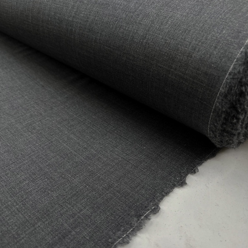 Remnant - Fleece Wool Suiting - Dark Grey (1m)