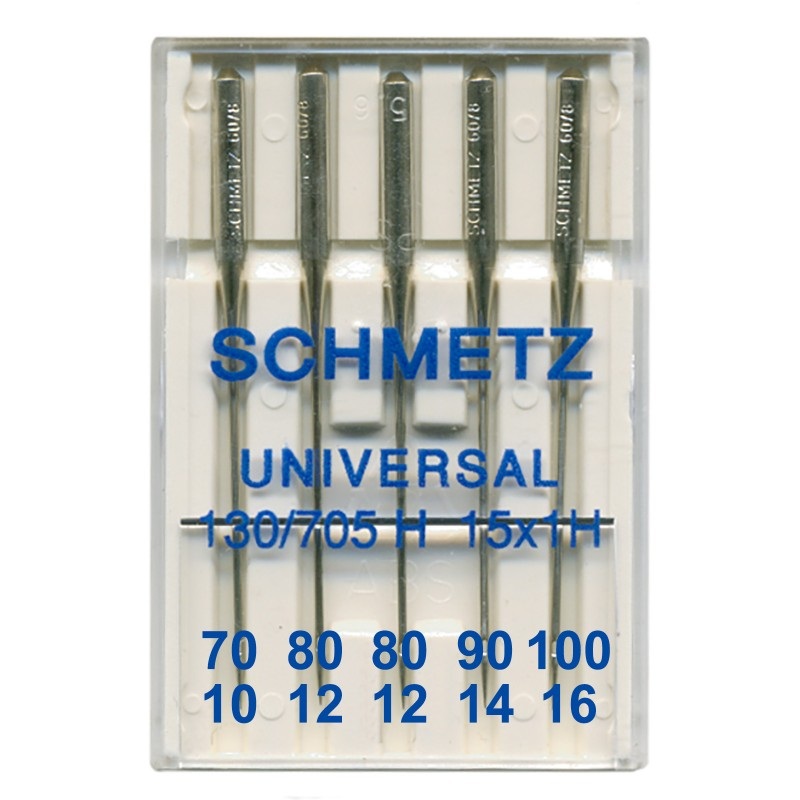 Schmetz Universal Machine Needles: Assorted Sizes 70-100 Pack of 5