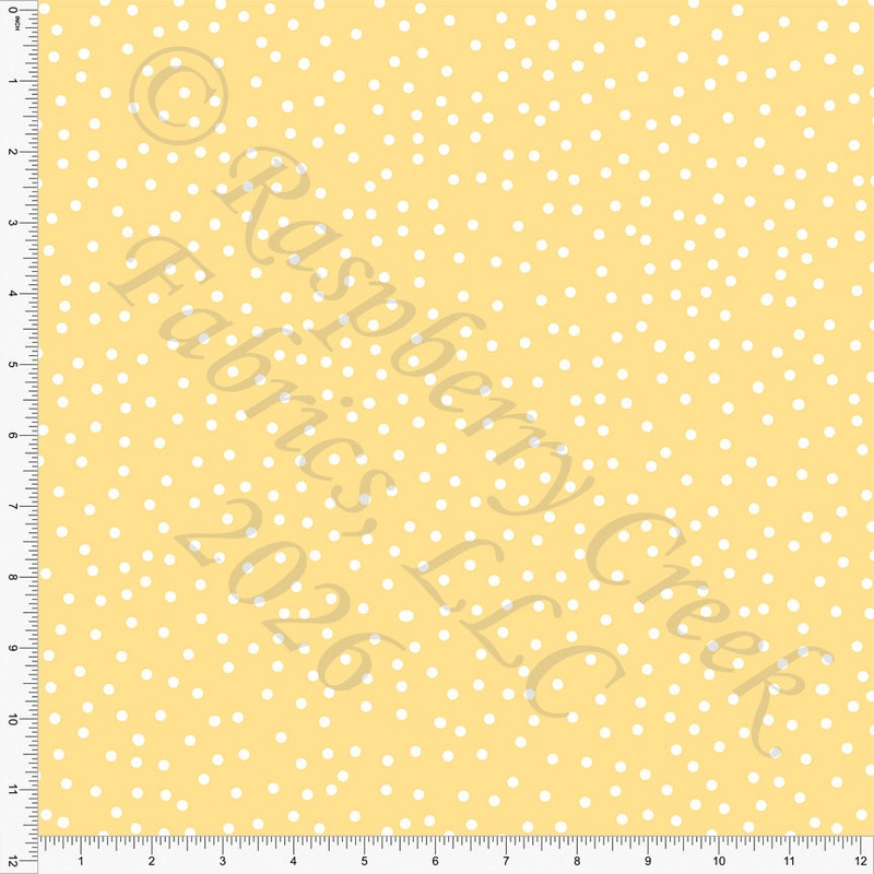 Yellow Random Polka Dot, Sunny by Diana Rammell for CLUB Fabrics
