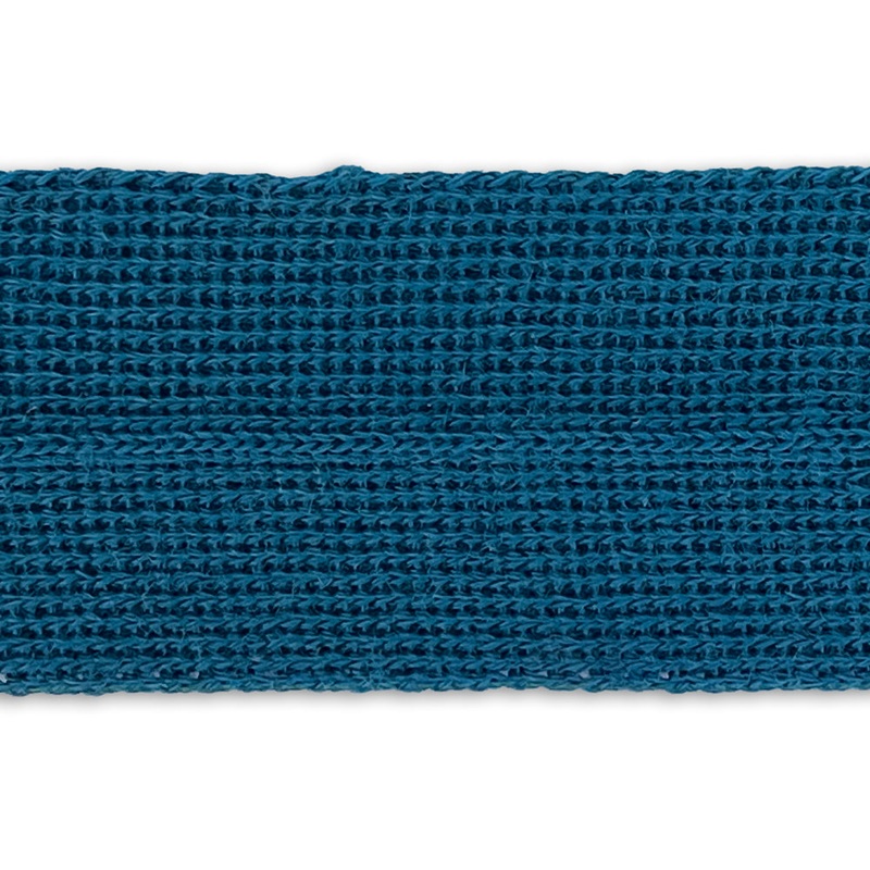 1 3/8" Deep Midcentury Teal Fold-Over Wool Trim (Made in Japan)