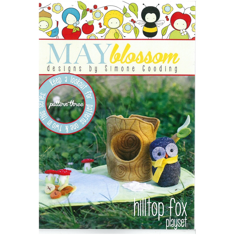 Hilltop Fox Playset - Owl, Playmat & Tree Stump Sewing Pattern - May Blossom