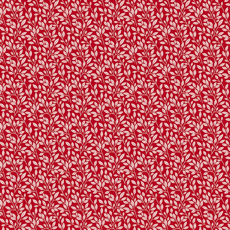 Radiant Ruby Leaves Schoolhouse Yardage by Dani Mogstad for Riley Blake Designs | C17263-SCHOOLHOUSE