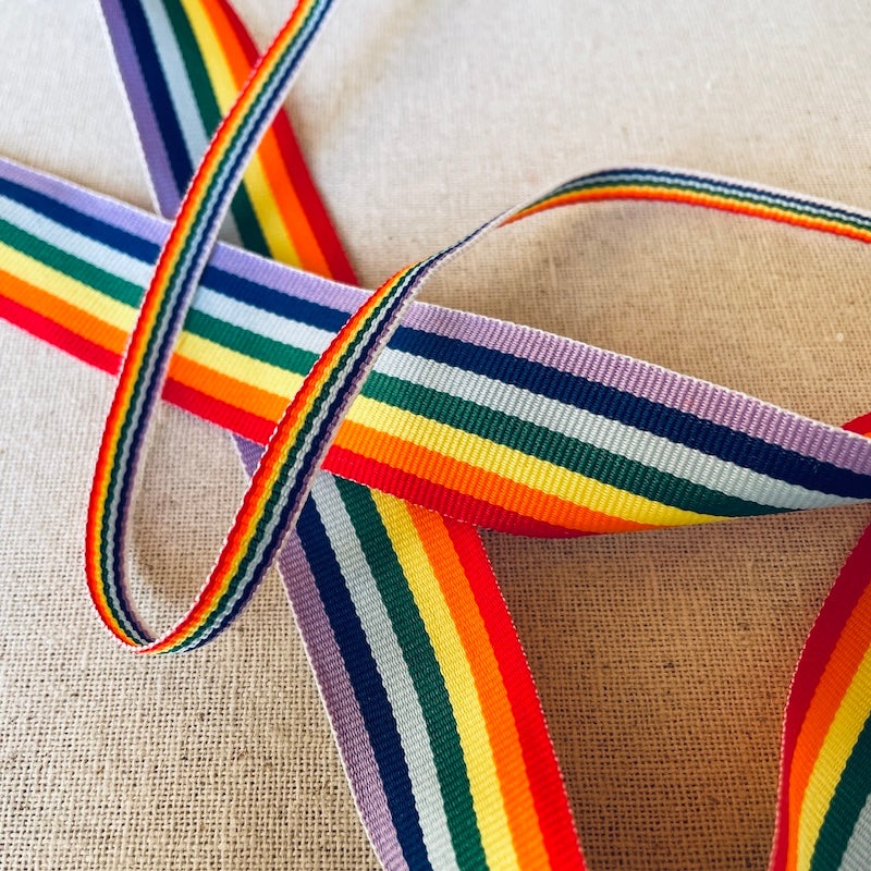 Rainbow Grosgrain Ribbon - Various Sizes 6MM