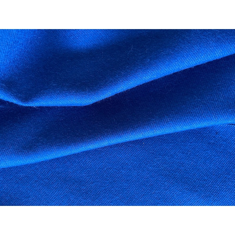 Saturated Royal Blue Virgin Wool Flannel (Made in Italy)