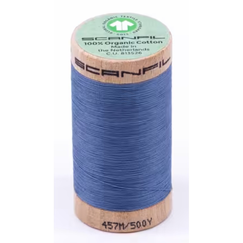 Scanfil 50/2 wt-500 yards Organic-Blue Shadow