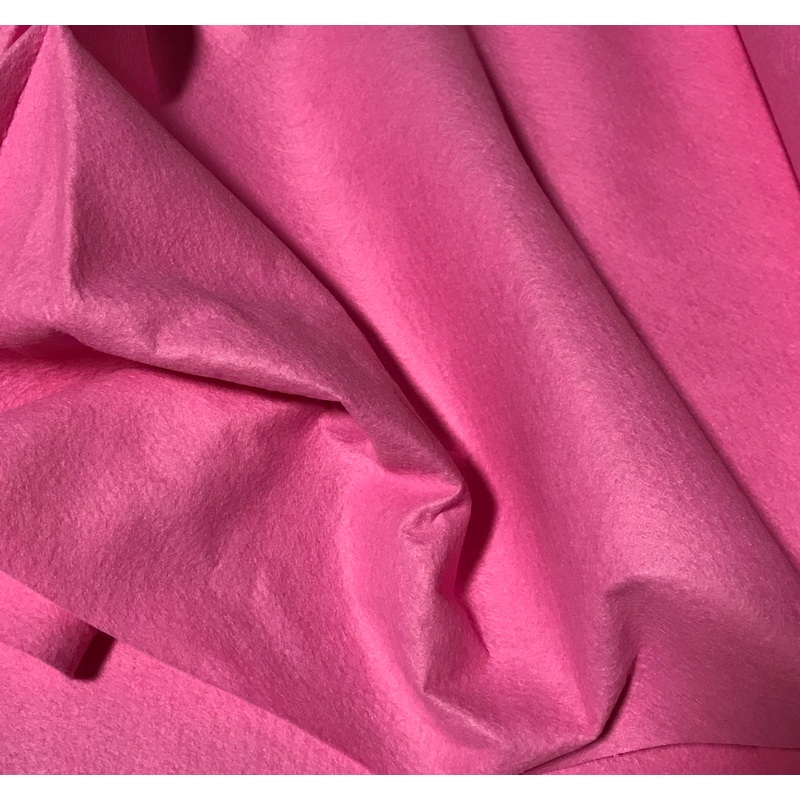 Shocking Pink - Wool /Rayon Blend Felt Fabric