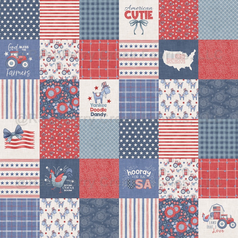 Yankee Doodle Cheater Quilt