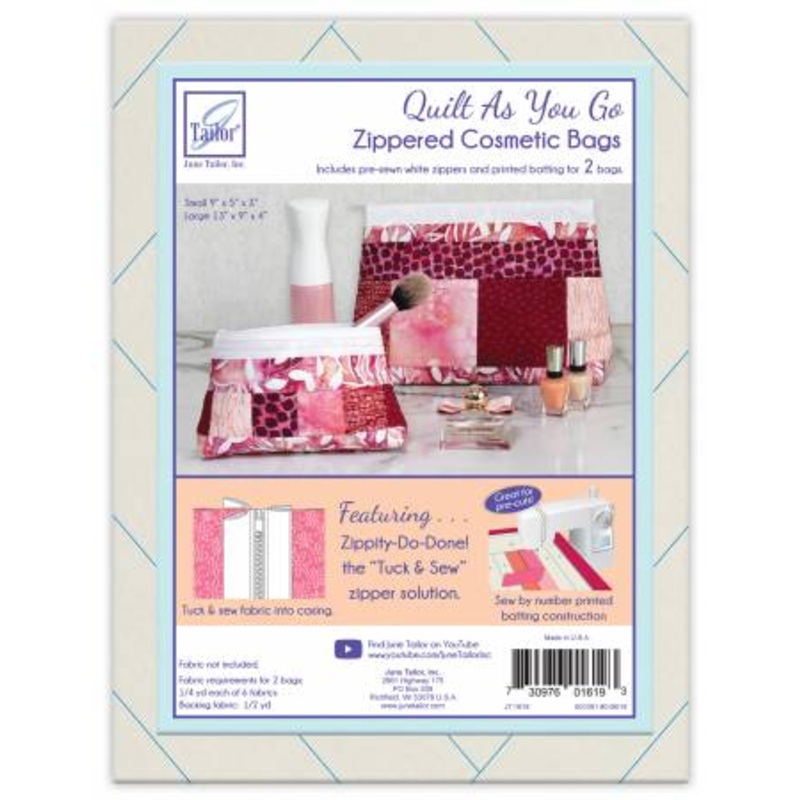Zippity Do Done Cosmetic Bags QAYG White zip
