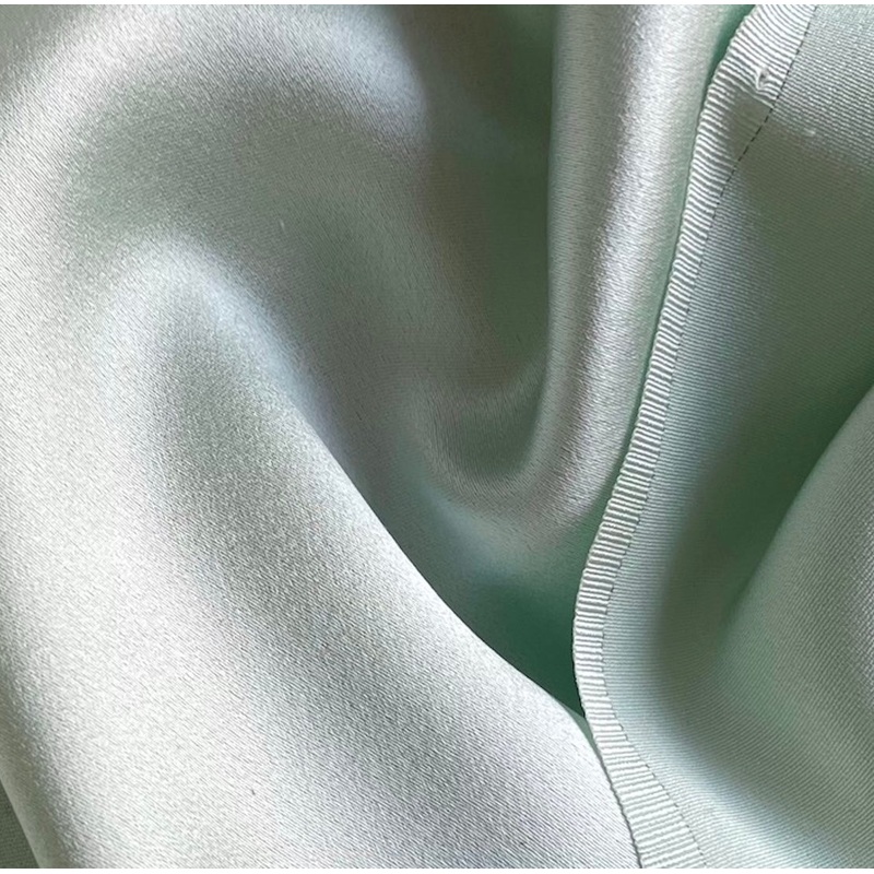Elegant Mint Whisper 4-Ply Silk Crepe