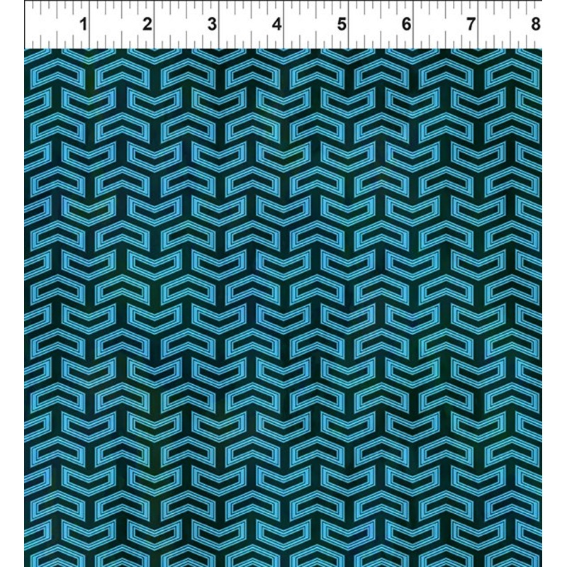 Sci Fi Signal Teal Jason Yenter In The Beginning Cotton fabric