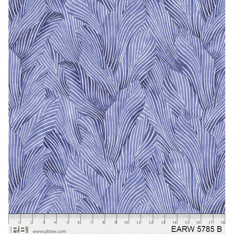 108" Earth Tones Blue Leaf Cotton Wideback Fabric per yard