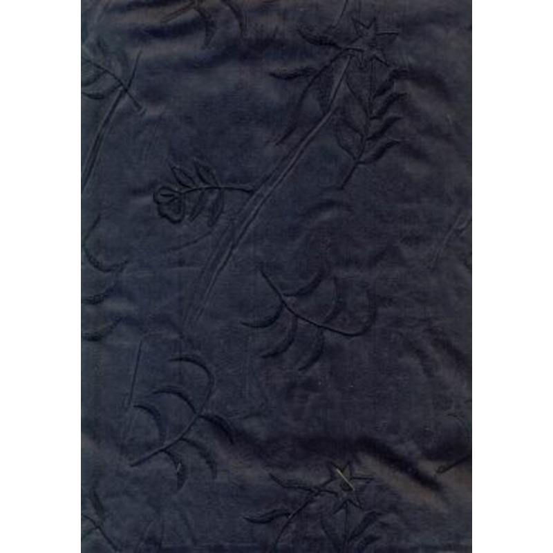 DUPION SILK black with black self embroidery-floral DUPE14
