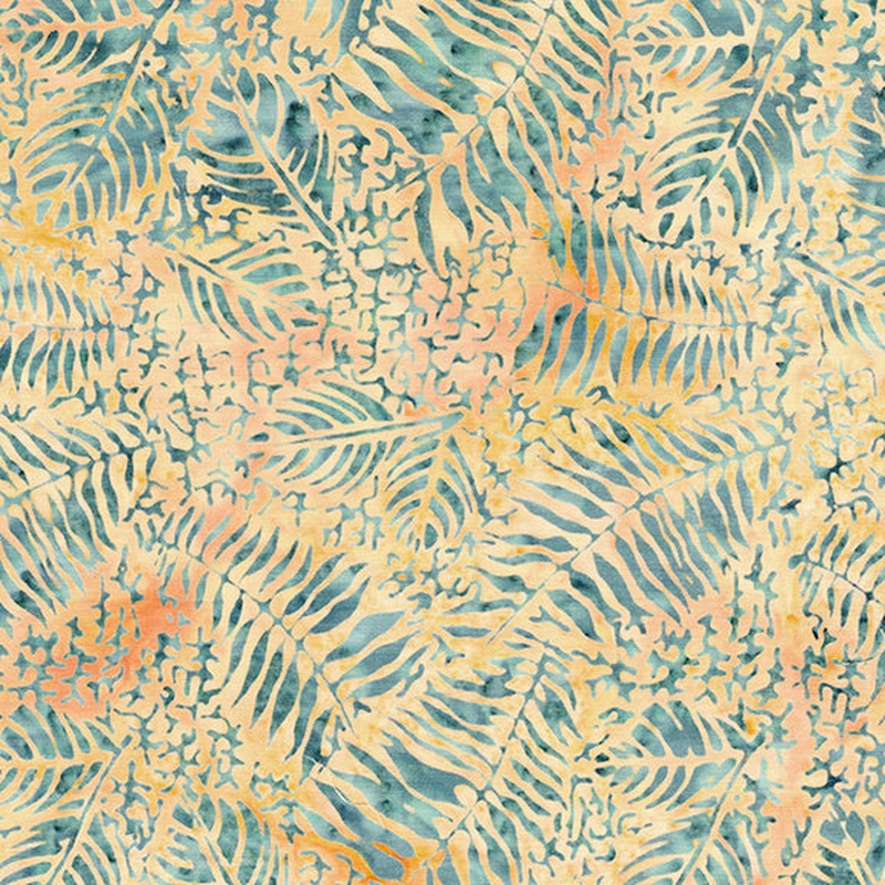 Stone Strata - Fossil - Fern Leaf-Multi Green Yellow