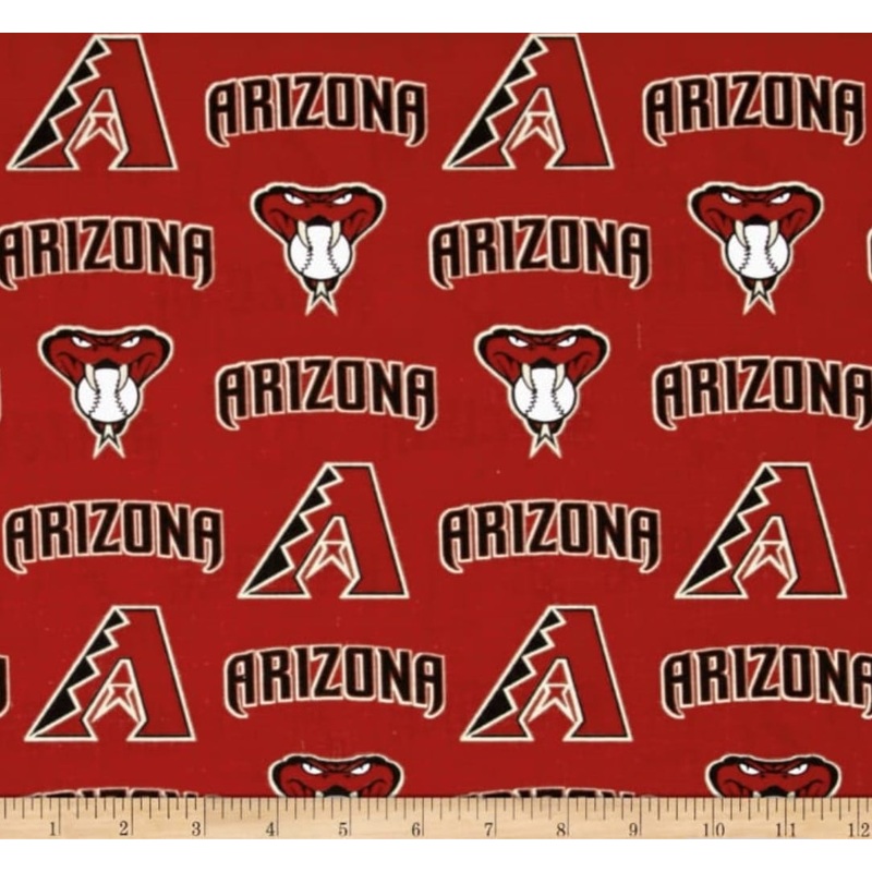 Arizona Diamondbacks MLB Baseball Logo 58" Fabric Traditions Cotton Fabric MLB-6679B