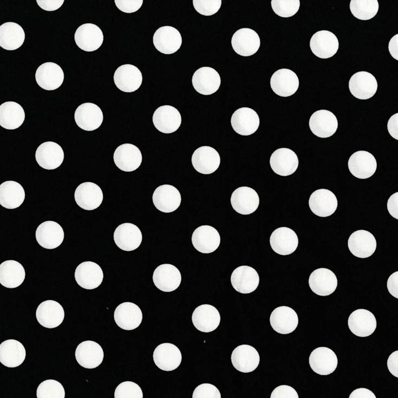 Black & White Quarter Dot Black Michael Miller Cotton Fabric