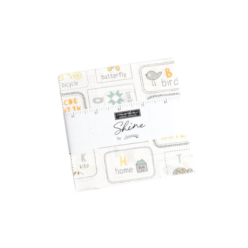 Shine 5" Squares Charm Pack Sweetwater Moda Cotton Fabric MD-55670PP