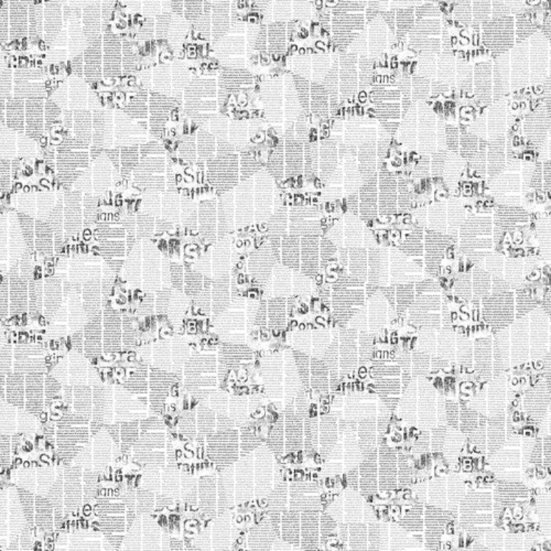 Urban News 118" Wide back Newspaper Collage White Chelsea DesignWorks Studio E Cotton Fabric