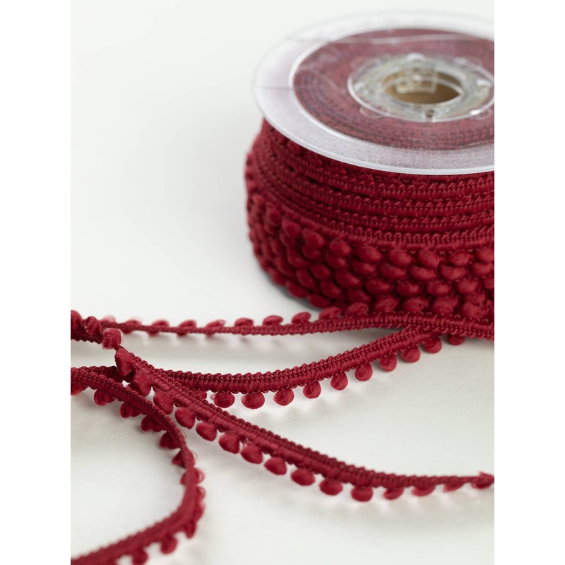 Red Mini Bobble Trim